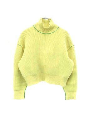 Bottega Veneta Cashmere Mock Neck Knit Sweater Yellow